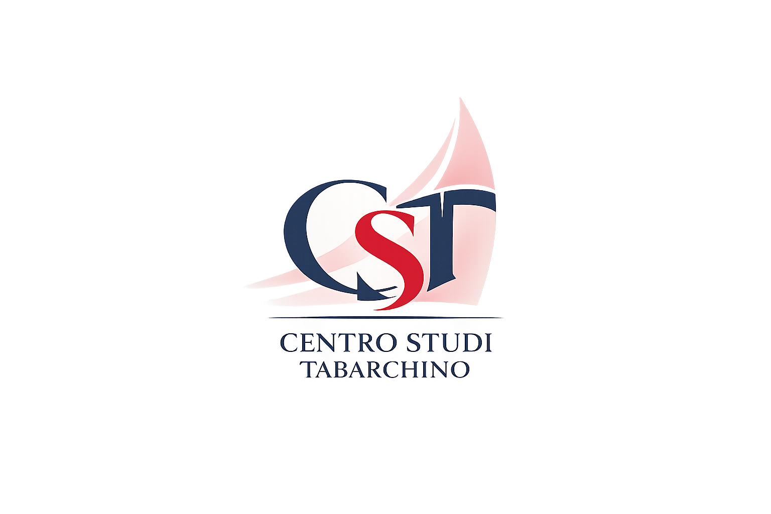 Logo CST con scritta “Centro Studi Tabarchino” e grafica stilizzata di una vela in tonalità blu e rosso.
